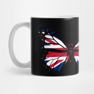 United Kingdom Monarch Butterfly Flag of England To Celebrate British National Day (Support UK) Mug